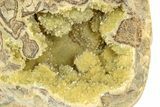 Yellow Crystal Filled Septarian Geode - Utah #251073-2
